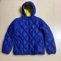 モンベル キッズ150 リバーシブル ダウンジャケット ブルー×イエロー