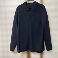 UNIQLO ミラノリブシャツカーディガン　XLサイズ 色ネイビー　美品