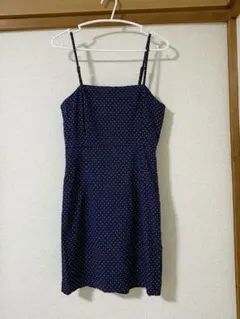 FOREVER 21 ネイビー ドット柄 キャミワンピース Sサイズ