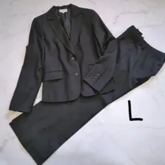 洗える エマジェイムス ブラック ストライプ パンツ スーツ セットアップ 黒