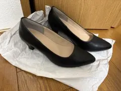 黒パンプス ブラック Mサイズ　就活可のサムネイル