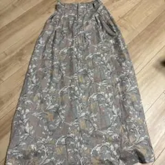 花柄ロングスカート Fサイズ グレー系のサムネイル