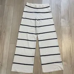 ZARA ボーダー柄 タオル地パンツ Mサイズのサムネイル