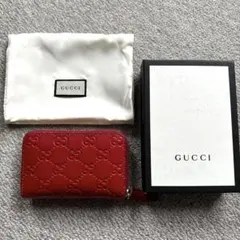 GUCCI レッド コインケース GGパターン カードケース