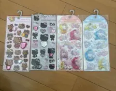 サンリオ キラキララインストーンシール キティ クロミ シナモン 4枚