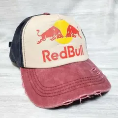 RedBull レッドブル ダメージ加工 キャップ 赤 紺 帽子のサムネイル