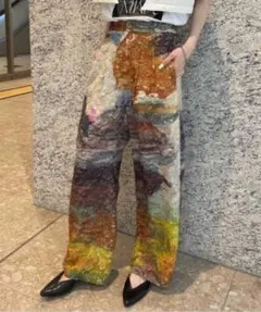 AMERI マルチカラー ワイドパンツ 未使用タグ付き 2026年最新】Ameri VINTAGE 汚れ・破れ・臭いなど：なし レディース