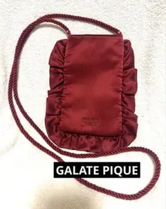 ★GELATO PIQUE★サテンフリルショルダーバッグ バーガンディ
