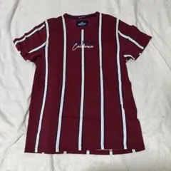 HOLLISTER ストライプ Tシャツ 赤 レッド 半袖Tシャツ