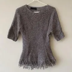 ZARA 春夏フリンジニット　コットン製