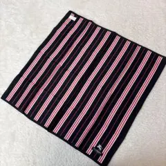 BURBERRY タオルハンカチ ネイビー ストライプ 刺繍ロゴ新品未使用品のサムネイル