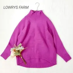 ローリーズファーム　ハイネックニットプルオーバー　М　ピンク　体型カバー　春服