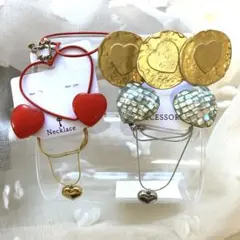 ALL Heart♡ハートのアクセサリーまとめ売り　6個セット販売オールシーズンのサムネイル