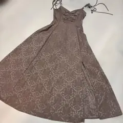 キャミワンピース　ブラウン
