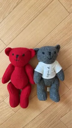 アニエスべー手作りフェルトぬいぐるみ クマ2体セット