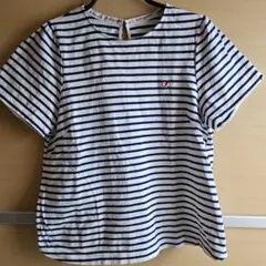 OLD ENGLAND 青と白ストライプ 半袖Tシャツのサムネイル