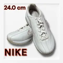 大人かわいい NIKE ゴルフシューズ 24cm レディース ホワイト×ピンク