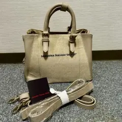 Samantha Thavasa Deluxe ハンドバッグ ベージュ 3wayのサムネイル