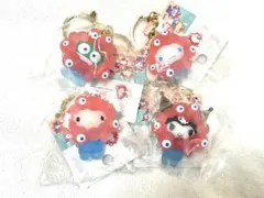 サンリオ　ミャクミャクなりきり　キーホルダー　クリア　4個セット