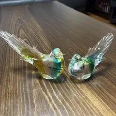 マルティグラス鳥オブジェ 2羽セット