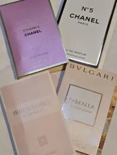 ☆サンプル☆ CHANEL BVLGARI GIVENCHY オードゥパルファム