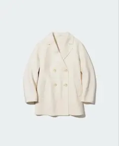 UNIQLOダブルフェイスショートコート　白