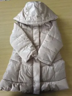 コムサイズム　ベージュ フード付き 中綿コート　90cm