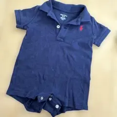 Ralph Lauren ネイビー ポロロンパース 3M