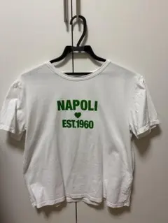 ZARA Tシャツ ホワイト NAPOLI ロゴ