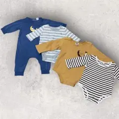 長袖ロンパース4枚セット　80cm相当