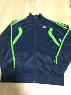 adidas アディダス　CLIMALITE　ジャージ上　S　紺緑