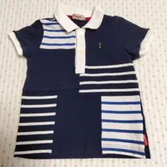 ミキハウス　ポロシャツ　ネイビー　100
