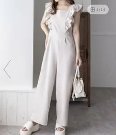 【新品未使用】お値下げ可 clear フリルロンパース オールインワン