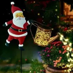新品　ソーラーライト　サンタ　クリスマス　ガーデンライト　イルミネーション　防水