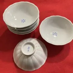 佐賀　有田焼　　　　　　　　　　　　　　　　　　　白磁花弁型茶碗6客揃い　光玉窯