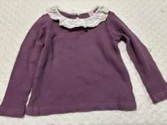 韓国子供服 flo パープル 長袖Tシャツ 7サイズ
