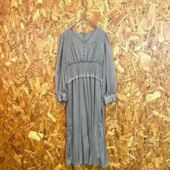 GRL グレイル ロングワンピース フレア プリーツ グレージュ レディース