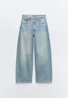 ZARA TRF BAGGY BALLOON ミッドライズ デニムパンツ
