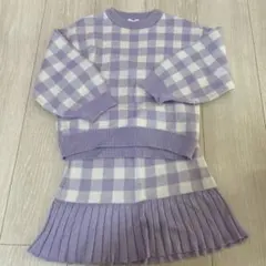 チェック柄 ニット セットアップ　ブランシェス