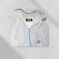 ▪80s NIKE パーカー ストライプ フーディー ナイキ 紺タグ 水色