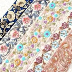 ❤︎インド刺繍リボン❤︎お買い得‼️5種セットまとめ売り‼️