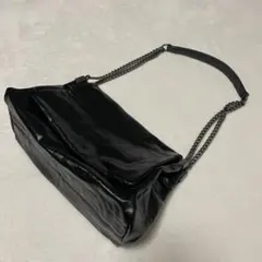 ZARA ロック フラップショルダーバッグ ワンショルダー ブラック