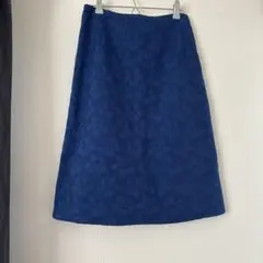 VIVAYOU ブルー　花柄刺繍スカートのサムネイル