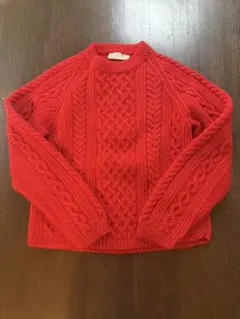 Inverallan インバーアラン　茶タグ　クルーネック　赤のサムネイル