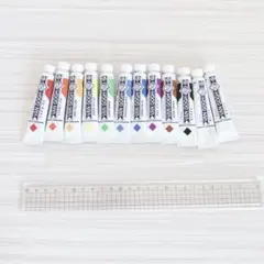 ヴァンゴッホ アクリリックガッシュ　絵の具　定規