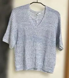 『美品』UNIQLO サマーセーター半袖レディースLサイズ格安❣️