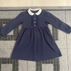 parentsdream ネイビー襟付きワンピース