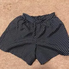 ネイビー 水玉模様 ハーフパンツ 140
