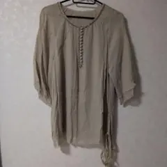 アナイ　五分袖　シフォンブラウス　М