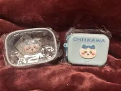 ちいかわ　ミニシリコンポーチ　ぷっくりクリアミニポーチハチワレ2点セット